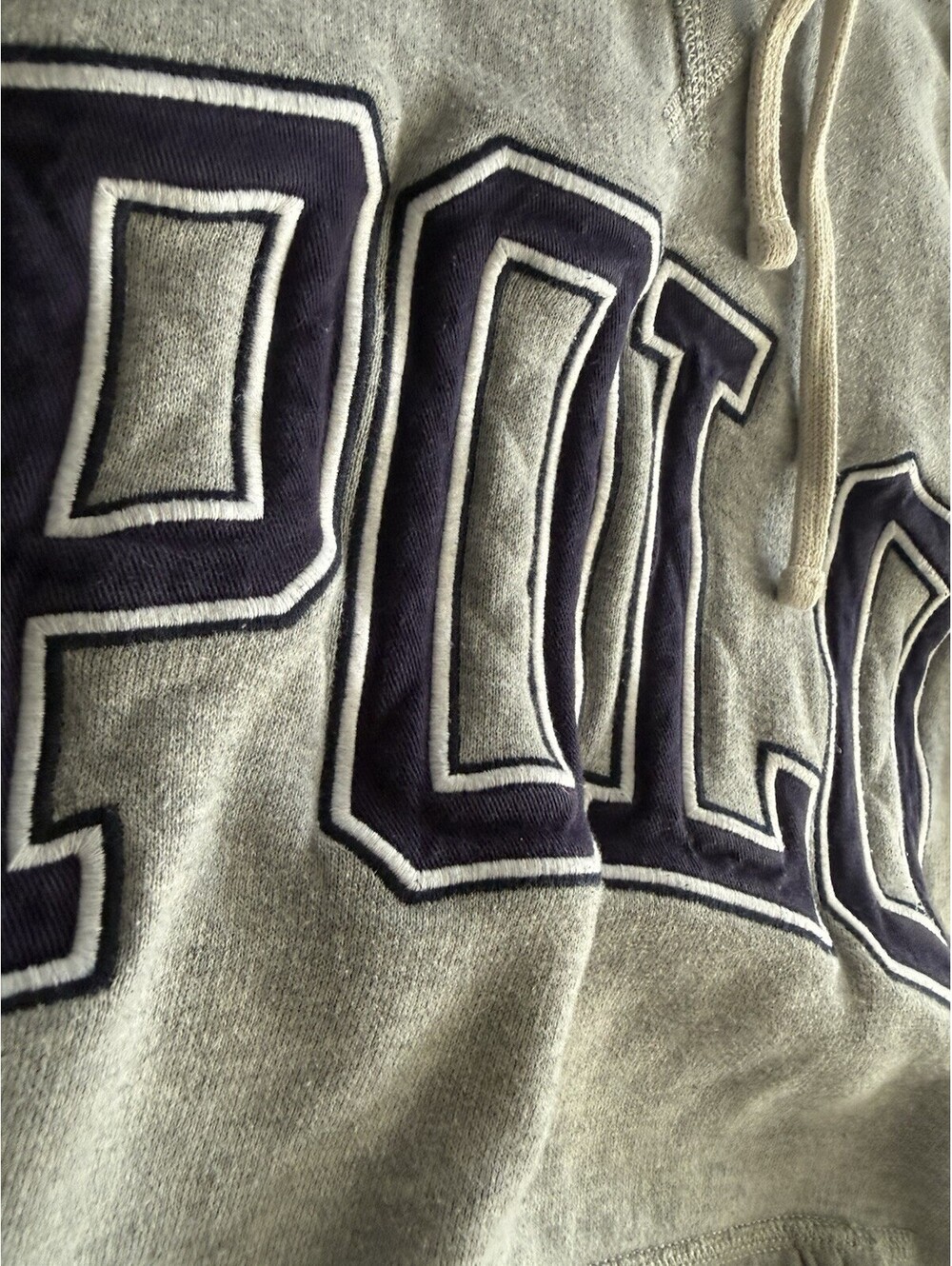 Polo Ralph Lauren Men's M Gray RL Fleece Logo Hoodie POLO Applique 67 - Picture 3 of 11